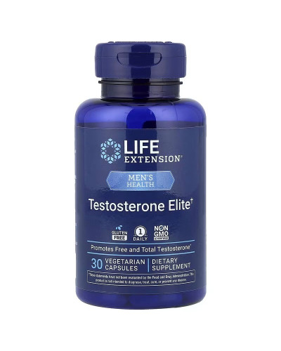 Чоловіче здоров'я, Men's Health, Testosterone Elite, Life Extension, 30 вегетаріанських капсул