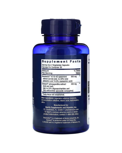 Ашваганда Плюс, Ashwagandha Plus, Life Extension, 60 вегетарианских капсул