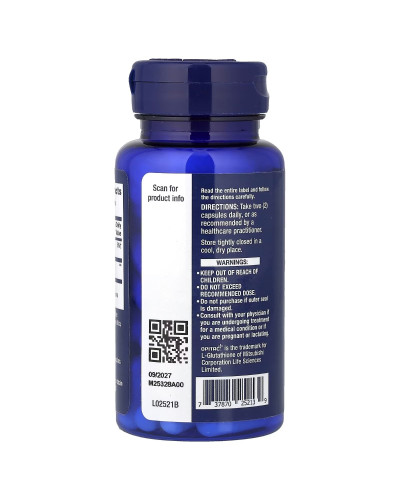 Глутатіон, 500 мг, Glutathione, Life Extension, 60 вегетаріанських капсул