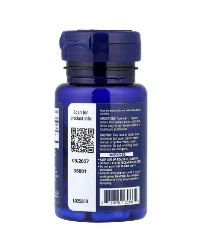 Підтримка травлення з діамінооксидазою, Food Sensitivity Relief with Diamine Oxidase (DAO), Life Extension, 60 вегетаріанських капсул Підтримка травлення з діамінооксидазою, Food Sensitivity Relief with Diamine Oxidase (DAO), Life Extension, 60 вегетаріанських капсул