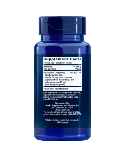 Біо-лютеолін, 100 мг, Bio-Luteolin, Life Extension, 30 вегетаріанських капсул