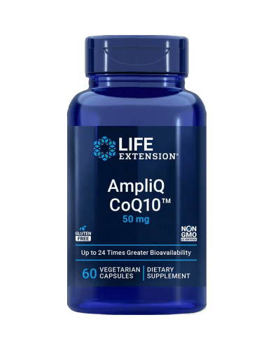 Коензим Q10, 50 мг, AmpliQ CoQ10, Life Extension, 60 вегетаріанських капсул