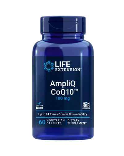 Коензим Q10, 100 мг, AmpliQ CoQ10, Life Extension, 60 вегетаріанських капсул