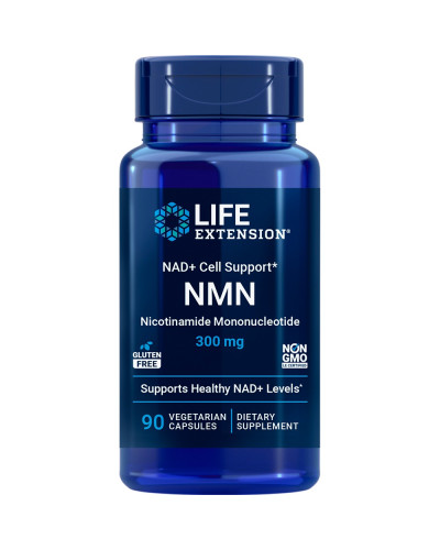 Нікотинамід мононуклеотид, 300 мг, NMN Nicotinamide Mononucleotide, NAD+ Cell Support, Life Extension, 90 вегетаріанських капсул