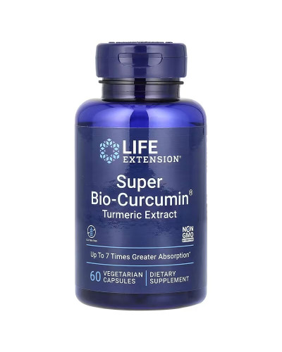 Куркумин, 400 мг, Super Bio Curcumin, Turmeric Extract, Life Extension, 60 вегетарианских капсул