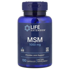 МСМ, Метилсульфонилметан, MSM, Life Extension, 100 капсул
