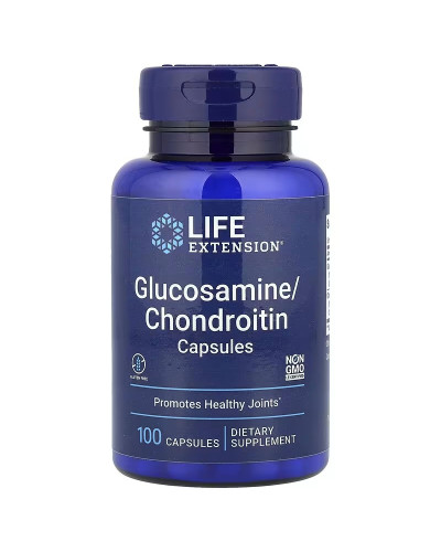 Глюкозамин и хондроитин, Glucosamine & Chondroitin, Life Extension, 100 капсул