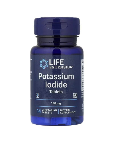 Калію йодид, 130 мг, Potassium Iodide, Life Extension, 14 вегетаріанських таблеток
