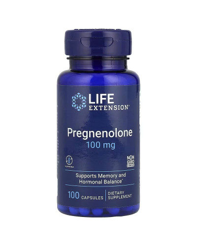 Прегненолон, 100 мг, Pregnenolone, Life Extension, 100 капсул
