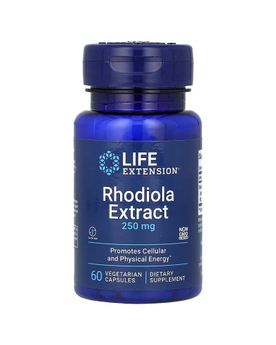 Родиола, 250 мг, Rhodiola Extract, Life Extension, 60 вегетарианских капсул