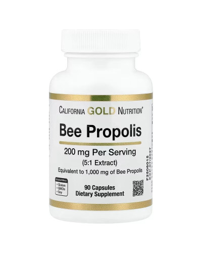 Прополіс бджолиний, 1000 мг, Bee Propolis, California Gold Nutrition, 90 капсул