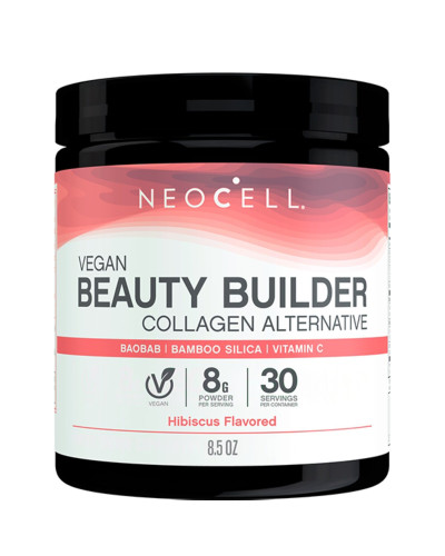 Веганский Коллаген, вкус гибискуса, Vegan Beauty Builder, NeoCell, 227 гр (8,5 унций)