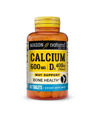 Кальцій 600 мг + вітамін D3, Calcium 600мг Plus Vitamin D3, Mason Natural, 60 таблеток