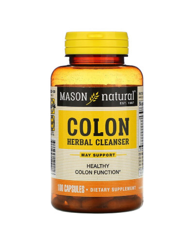 Трав'яна очищуюча суміш для кишківника, Colon Herbal Cleanser, Mason Natural, 100 капсул