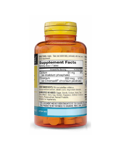 Хром Піколінат 200 мкг, Chromium Picolinate, Mason Natural, 100 таблеток