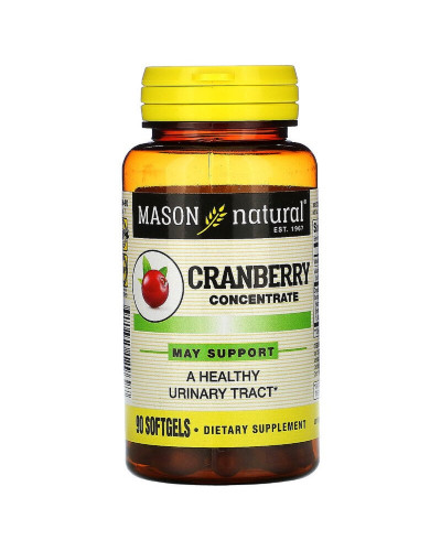 Журавлинний концентрат, Cranberry Concentrate, Mason Natural, 90 гелевих капсул