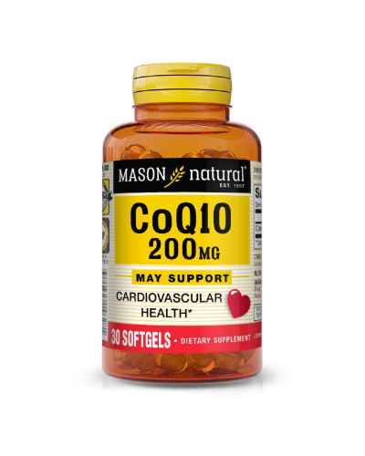 Коензим Q10 200 мг, Co Q10, Mason Natural, 30 гелевих капсул