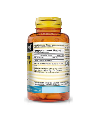 L-триптофан 500 мг, Формула для сну, L-Tryptophan Sleep Formula, Mason Natural, 60 капсул
