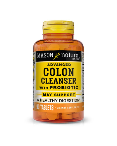 Очищення і Детокс з пробіотиками, Advanced Colon Cleanser With Probiotic, Mason Natural, 90 таблеток