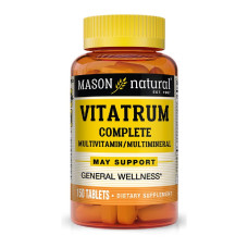 Полный Комплекс Мультивитаминов и Минералов, Vitatrum Complete Multivitamin & Multimineral, Mason Natural, 150 таблеток