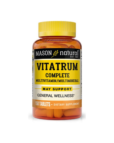 Повний комплекс Мультивітамінів і Мінералів, Vitatrum Complete Multivitamin & Multimineral, Mason Natural, 150 таблеток