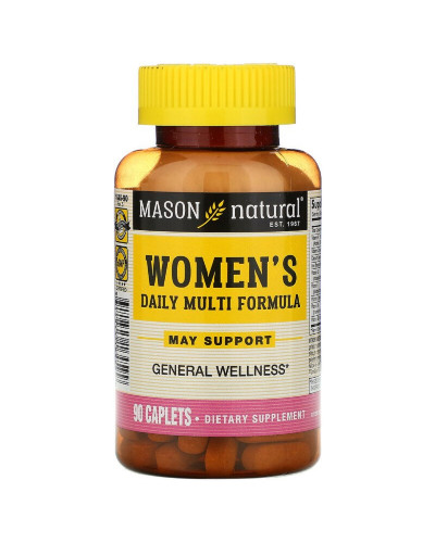 Мультиформула для женщин, Women's Daily Multi Formula, Mason Natural, 90 капсул