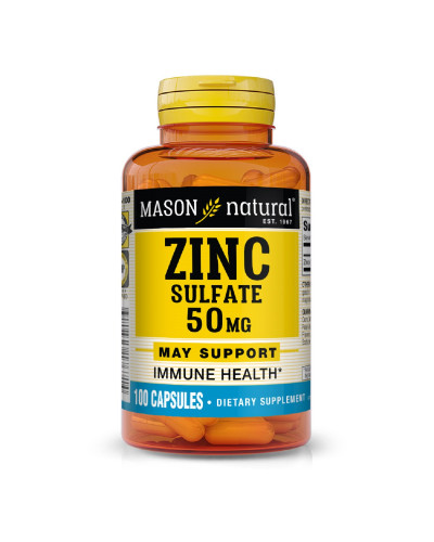 Цинку Сульфат 50 мг, Zinc Sulfate, Mason Natural, 100 капсул