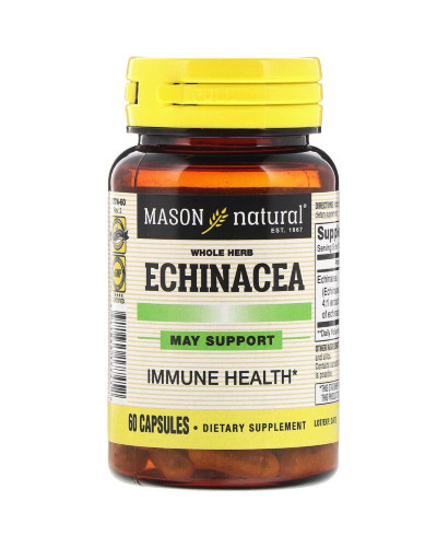 Эхинацея, Echinacea, Mason Natural, 60 капсул