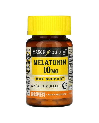 Мелатонин 10 мг, Melatonin, Mason Natural, 60 каплет