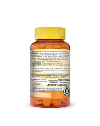 Мультивитамины с железом на каждый день, Daily Multiple Vitamins With Iron, Mason Natural, 100 таблеток