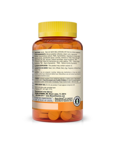 Мультивитамины с железом на каждый день, Daily Multiple Vitamins With Iron, Mason Natural, 365 таблеток