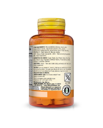 Мультивитамины на каждый день, Daily Multiple Vitamins, Mason Natural, 100 таблеток