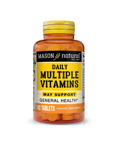 Мультивитамины на каждый день, Daily Multiple Vitamins, Mason Natural, 100 таблеток
