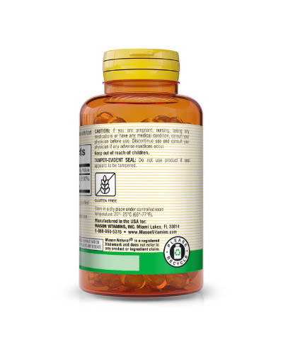 Витамин Е 180мг, Vitamin E 400 IU, Mason Natural, 100 гелевых капсул