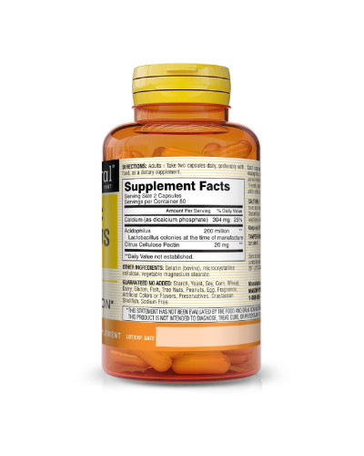 Пробиотик с пектином, Probiotic Acidophilus With Pectin, Mason Natural, 100 капсул