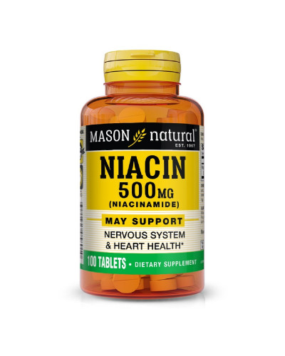 Ніацинамід 500мг, Niacinamide, Mason Natural, 100 таблеток