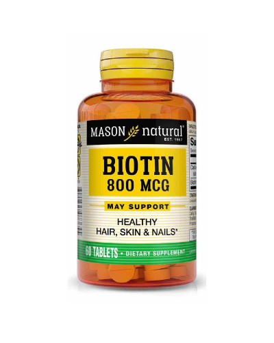 Біотин 800 мкг, Biotin, Mason Natural, 60 таблеток