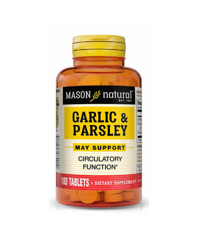 Часник та петрушка, Garlic & Parsley, Mason Natural, 100 таблеток