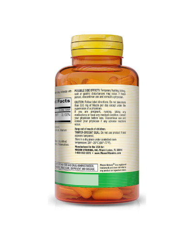 Ніацин 500мг пролонгованої дії, B3, Niacin Extended Release, Mason Natural, 60 капсул