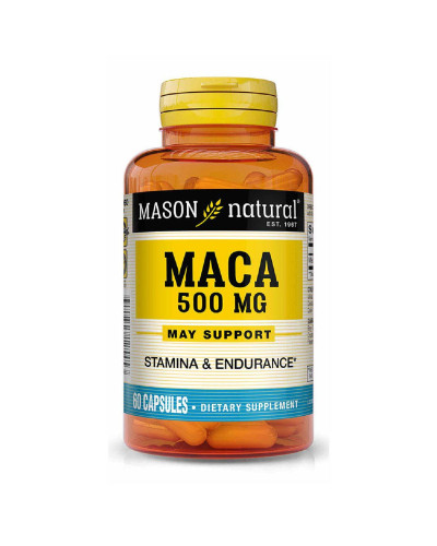 Мака 500мг, Maca, Mason Natural, 60 капсул