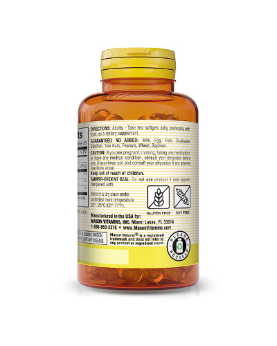 Масло примулы вечерней, Evening Primrose Oil, Mason Natural, 60 гелевых капсул