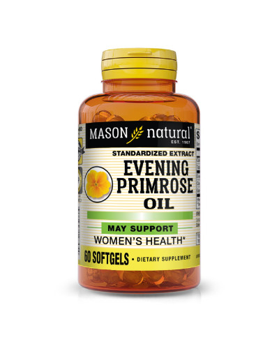 Масло примулы вечерней, Evening Primrose Oil, Mason Natural, 60 гелевых капсул