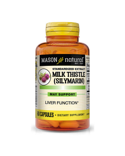 Расторопша (Силимарин), Milk Thistle (Silymarin), Mason Natural, 60 капсул