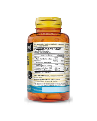 Глюкозамин и Хондроитин 1500/1200, Glucosamine Chondroitin, Mason Natural, 60 капсул