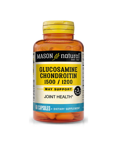 Глюкозамин и Хондроитин 1500/1200, Glucosamine Chondroitin, Mason Natural, 60 капсул