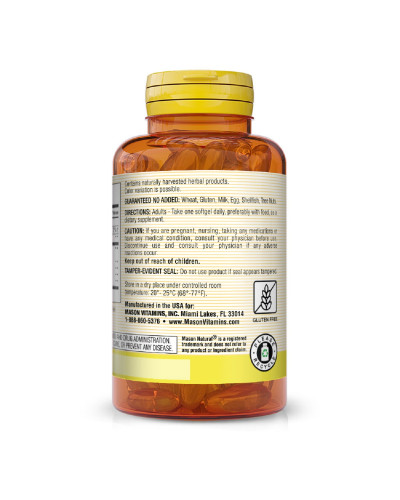 Льняна олія 1000мг, Омега 3-6-9, Flax Seed Oil 1000мг Omega 3-6-9, Mason Natural, 100 гелевих капсул