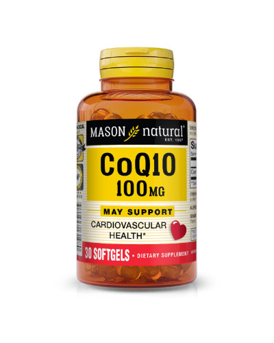 Коензим Q10 100 мг, Co Q10, Mason Natural, 30 гелевих капсул
