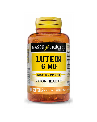 Лютеин 6мг, Lutein, Mason Natural, 60 гелевых капсул