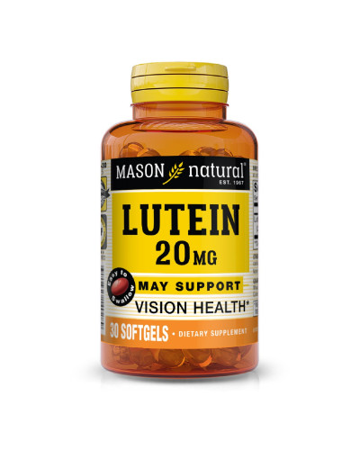 Лютеин 20мг, Lutein, Mason Natural, 30 гелевых капсул