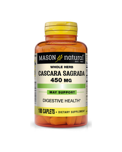 Каскаро Саградо, 450 мг, Cascara Sagrada, Mason Natural, 100 каплет